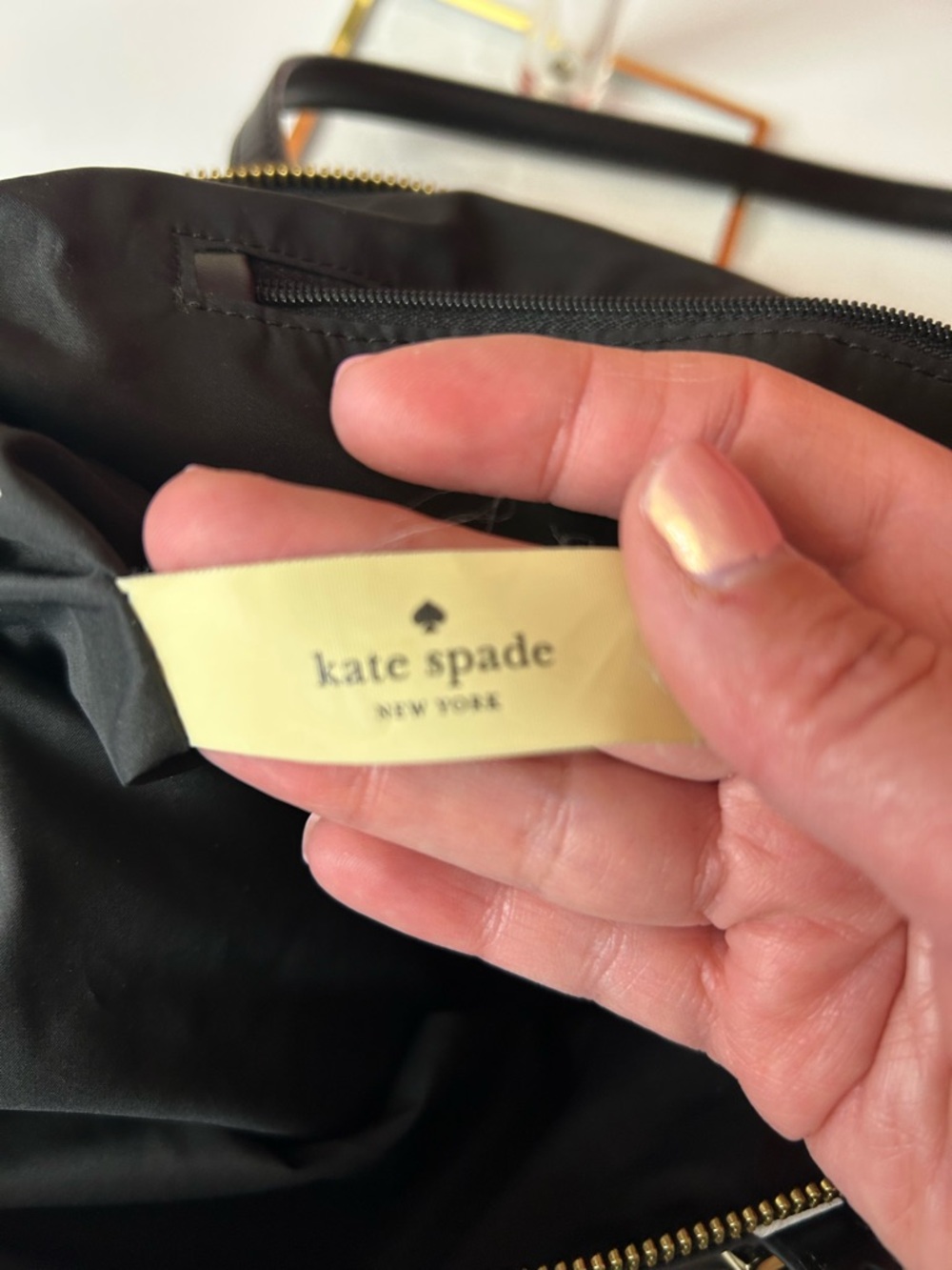kate spade Black and White Heart-Print Tote - Picture 7 of 10